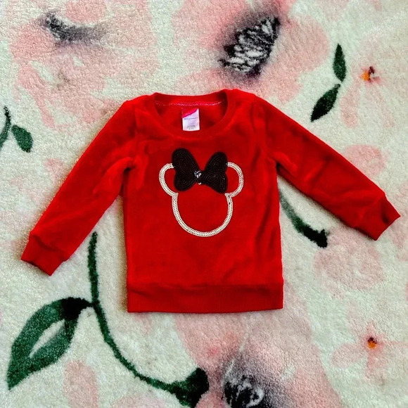 Disney Minnie sequins outlined fleece sweater - Picture 1 of 6